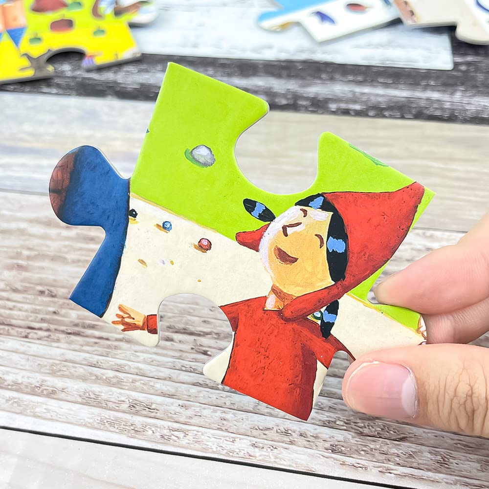 DJECO Observation Puzzle Tales 54PCS Jigsaw Puzzle Picture Search 54 Pieces Puzzle for Children Fairy Tale Hidden Object Educational Toy Girls