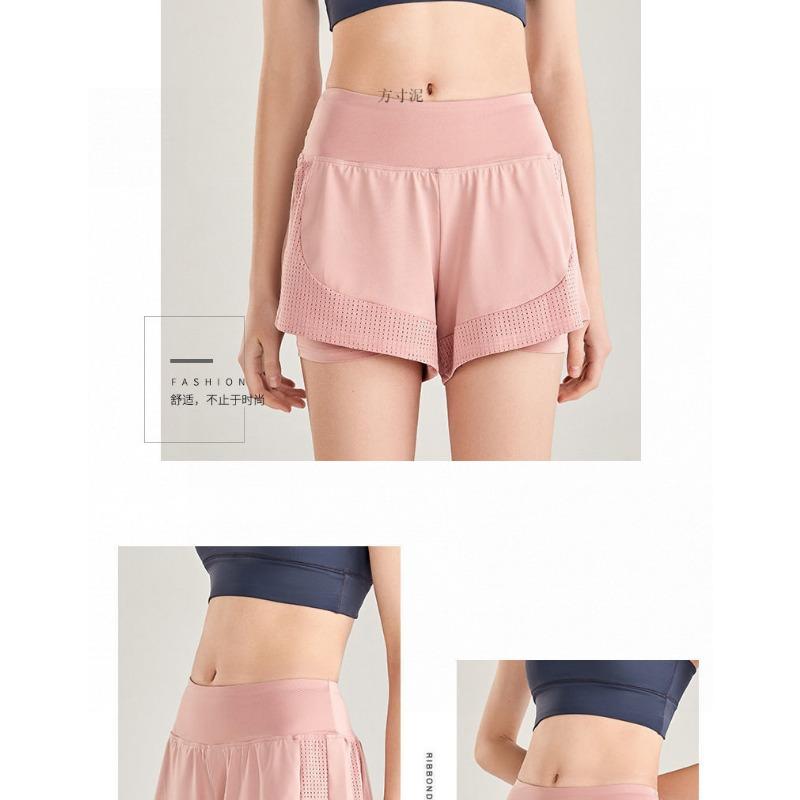 Летние спортивные шорты женские свободные повседневные анти-легкие скоростные сухие с высокой талией для бега и йоги тонкие дышащие