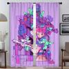 Vaporwave Cybernetic Art Elegant Room Curtains for Camera Kitchen Curtains 2 Pieces Shades Halloween Decoration Partition Living