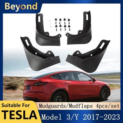 Брызговики для Tesla Model 3 Y 2017-2022 2023, невидимые грязевые крылья, модификация, внешние аксессуары для автомобиля, брызговики