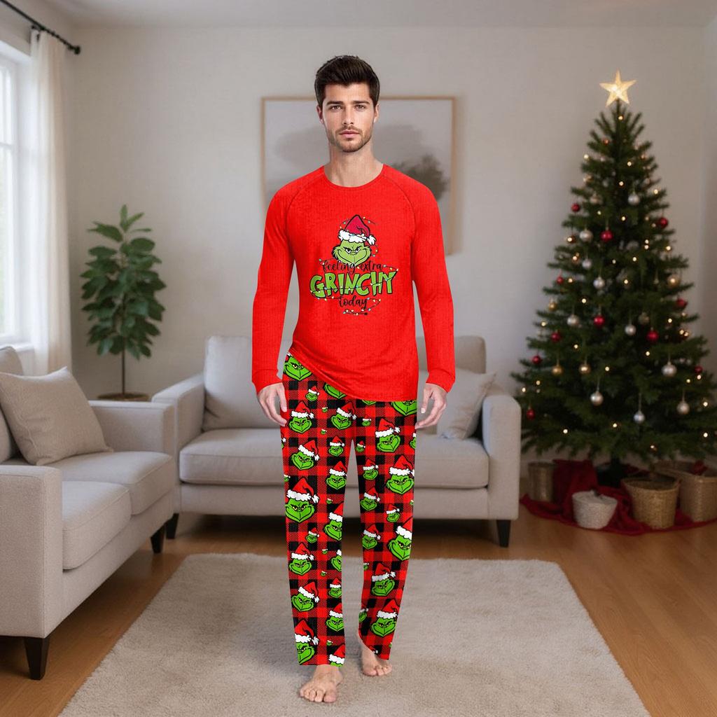 Комплект из топа и брюк с рождественскими принтами для всей семьи Одинаковые комплекты для всей семьи