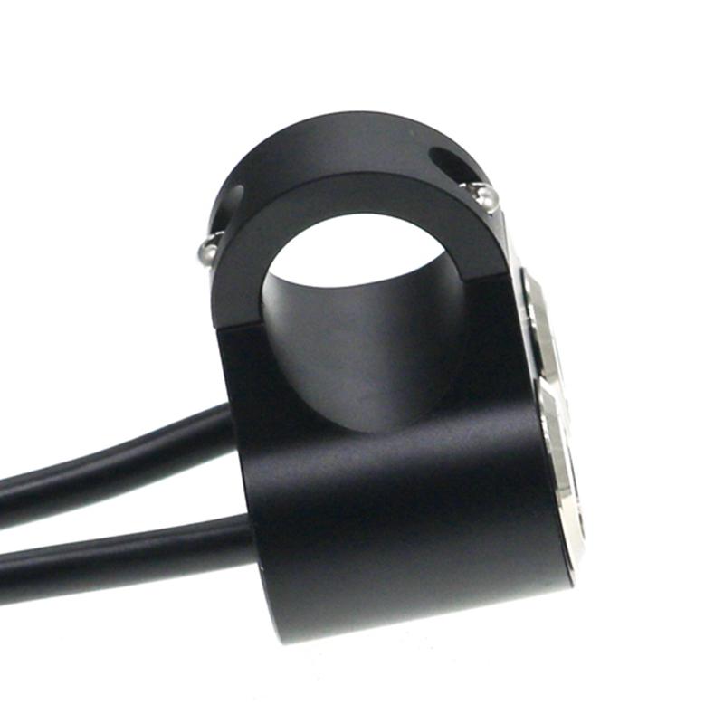 LMoDri Кнопка переключения мотоцикла из алюминиевого сплава Ручной возврат Кнопка самовозврата Светодиодная лампа Управление лампой с ЧПУ