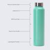 Stainless Steel Water Bottle – BPA-Free, Leak-Proof & Rust-Free Metal Bottle with Handle – Lightweight, Food-Grade, Easy to Clean – Ideal for Office.