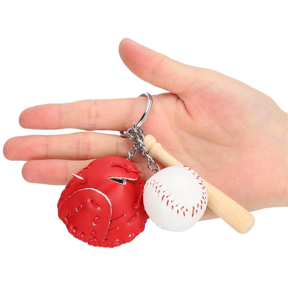 [Zerodis] Бейсбольный брелок, бейсбольный мяч, набор из 4 цветов, держатель для ключей, брелок, ключ от машины, велосипед