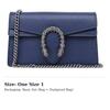 Gucci Кожаная сумка через плечо Dionysus, Сумка-кроссбоди Extra Mini Женская Темно-синяя 476432-CAOGN-8204