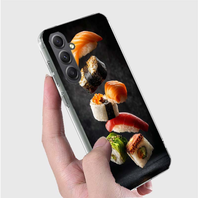 Sushi in the Air Phone Case for Samsung A16 A26 A36 A56 A17 A37 A57 A07 A06 A02S A03 A04S A05S Galaxy Note 20 10 A50S A71 A51 A3