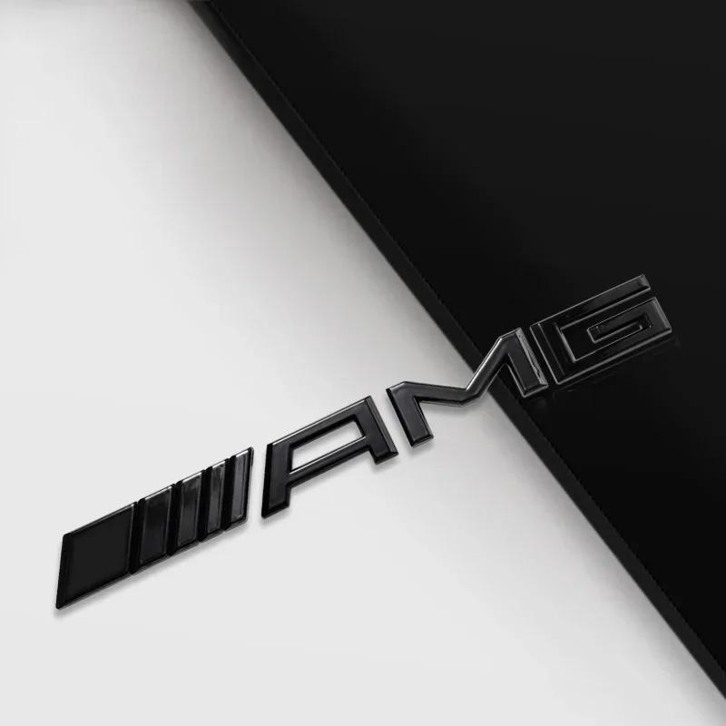 For Mercedes Benz 3D Aluminum Stickers Trunk Car Logo Decoration Label For Mercedes Benz AMG W204 W205 W203 W211 W212 W213 W201