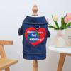 Pet Clothes Dog Cat Clothing Clothing Handsome Cute Rock Handsome Denim Collection Directly from the Manufacturer