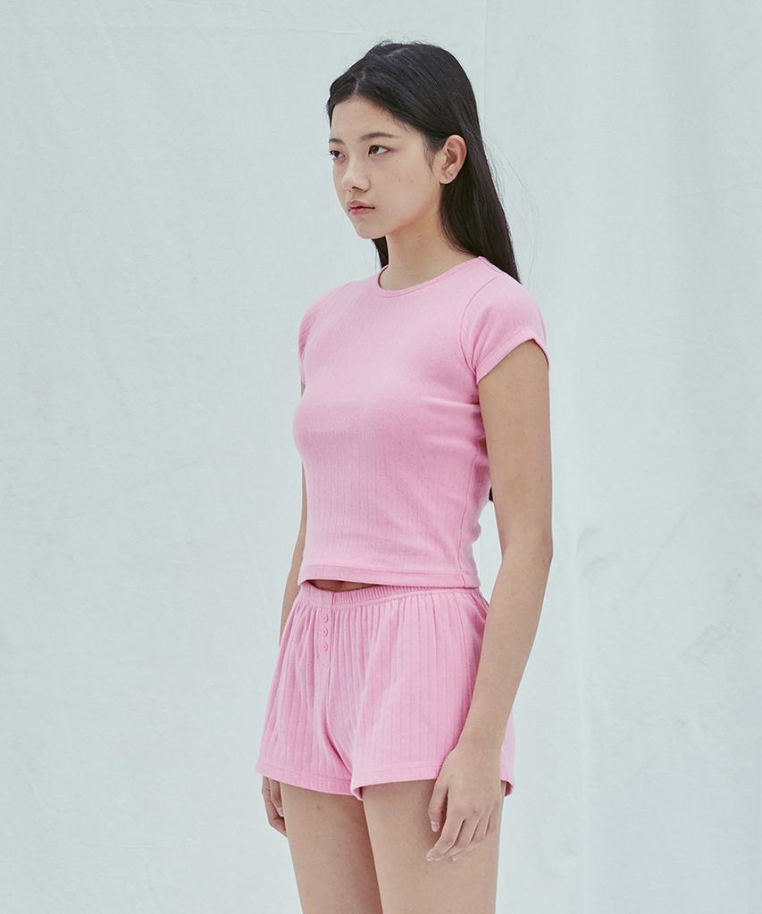 SLEEPYGOM Pure Pink Short Sleeve T