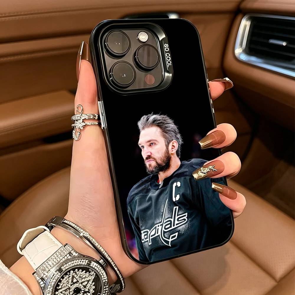 A-Александр Овечкин 8 Чехол для телефона для iPhone 17,16,15,14,13,12,11 Plus Pro Max Цветной Серебристый Чехол для телефона