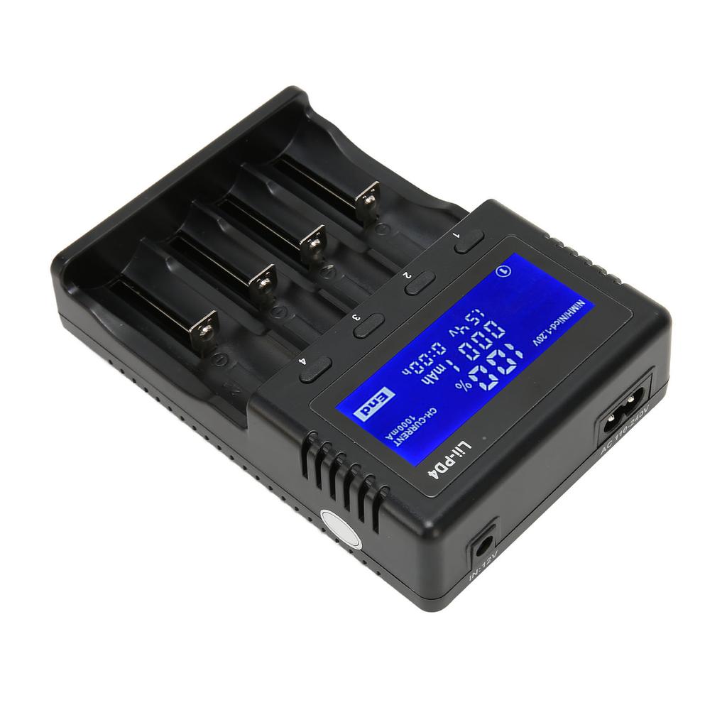 Умное зарядное устройство для аккумуляторов 4 слота ЖК-дисплей универсальное зарядное устройство для аккумуляторов 26650 20700 18650 18350