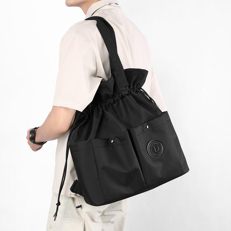 Women's Drawstring Backpack Multifunctional Travel Bag Portable Shoulder Bag Men's Large Capacity Backpack