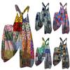 Women's Plus Size Fashion Printed Loose Casual Strap Back Wide Leg Jumpsuit