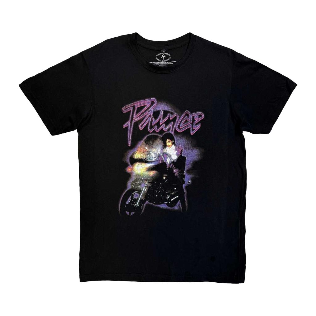 Prince Unisex Adult Purple Rain Logo Outline T-Shirt