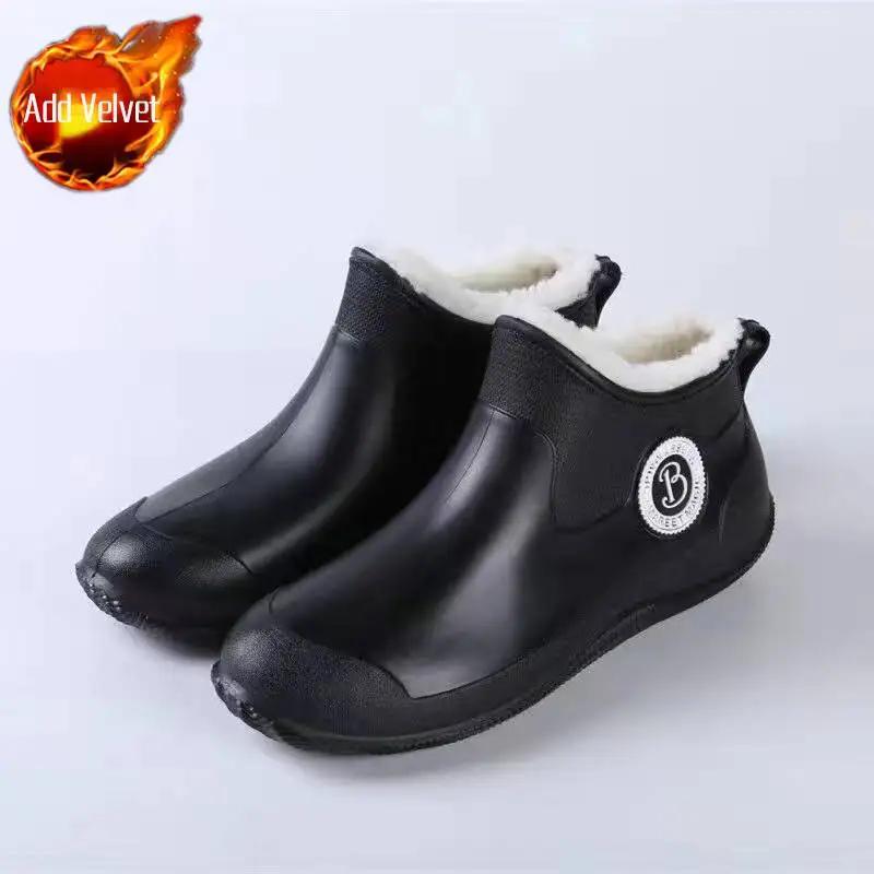 Farming Long Men's Rain Boots High Quality New Male Shoes Gum Plastic Adult Waterproof and Non-slip Galoshes for City Cheap Work