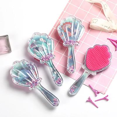 Мечта красочная принцесса ракушка подводный мир девочка расческа для детей подарок массажные щетки для волос для малышей уход за волосами расческа