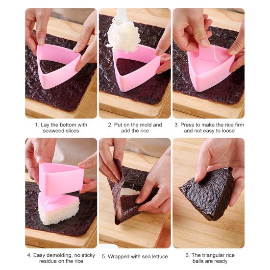 Large Triangle Sushi Mold Diy Onigiri Rice Ball Press Easy Release Food