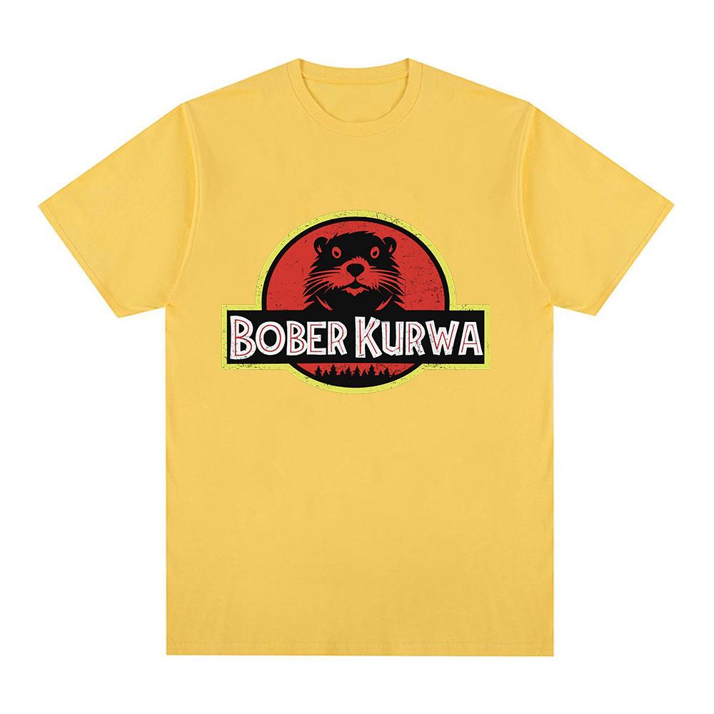 Bober Kurwa Bobr Funny Meme Graphic Tshirt Unisexs Women Fashion Hip Hop Short Sleeve Loose Tshirts Cotton Cozy T Shirts