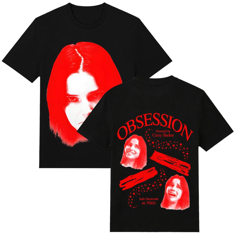 Obsession Nikki Футболка с принтом 'Frown' Винтажная футболка с графическим принтом Женская Эстетичный уличный стиль Короткий рукав Унисекс Хлопковые футболки