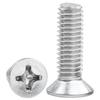 Закаленные оцинкованные винты с потайной головкой и закаленные винты с плоской головкой и крестообразным шлицем из белого цинка (M1.7-M4)