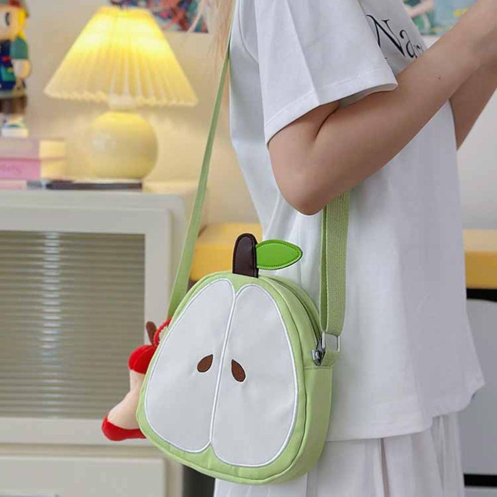 Pear Fruits Shape Crossbody Bag Harajuku Mobile Phone Pack Waterproof Funny Shoulder Bag Outdoor