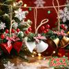 1-20PCS Christmas Metal Bell Cluster Hanging Ornament Jingle Decoration for Door Bedroom Living Room Home Wreath Holiday Party