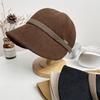 Панама для женщин в стиле Одри Хепберн, маленькая кепка с козырьком, подчеркивающая лицо, можно носить с маской, теплая защита ушей, шляпа-ведро, шляпа для верховой езды