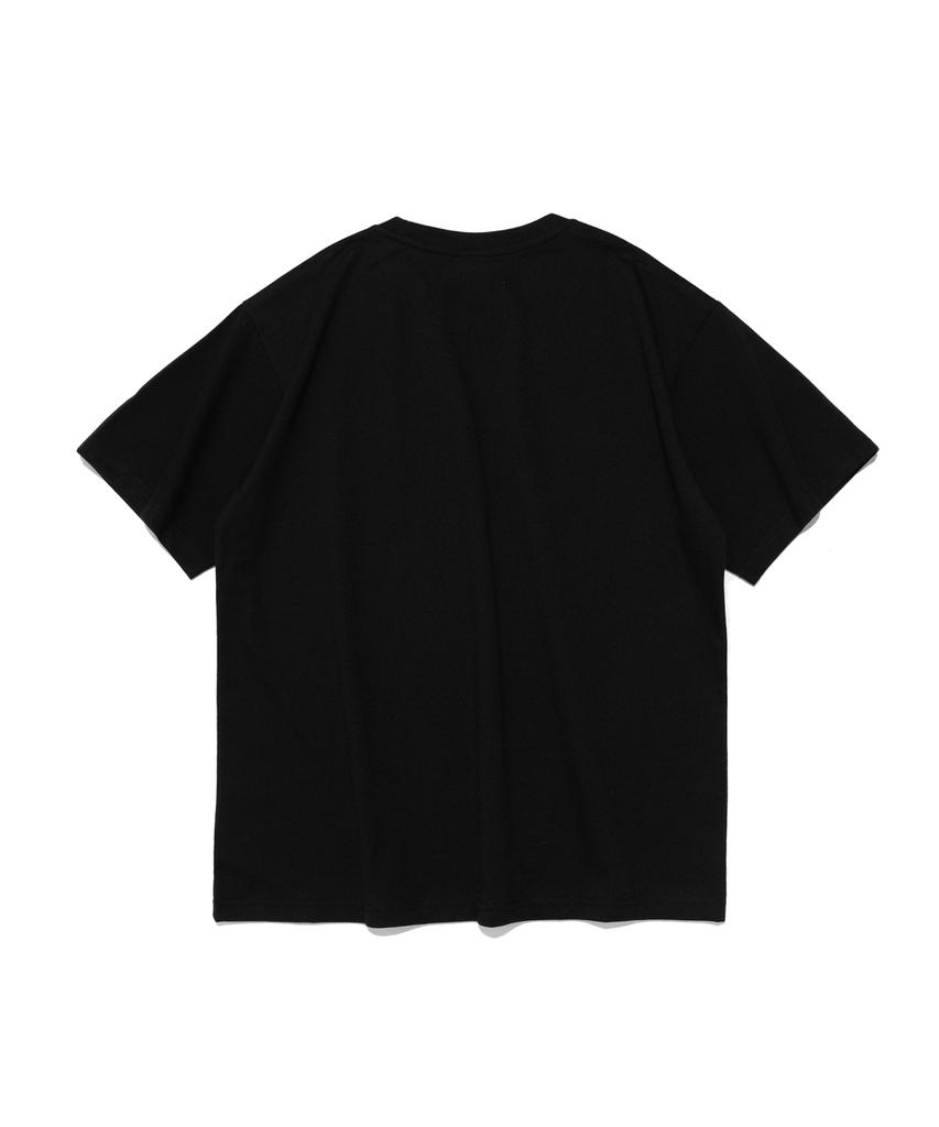 613SEOUL Crack Six Point Logo Short Sleeve T-Shirt (Black)