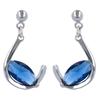 [R4806] - Silver Earrings 'Sissi' Silver Blue (rhodium) - 20x11mm