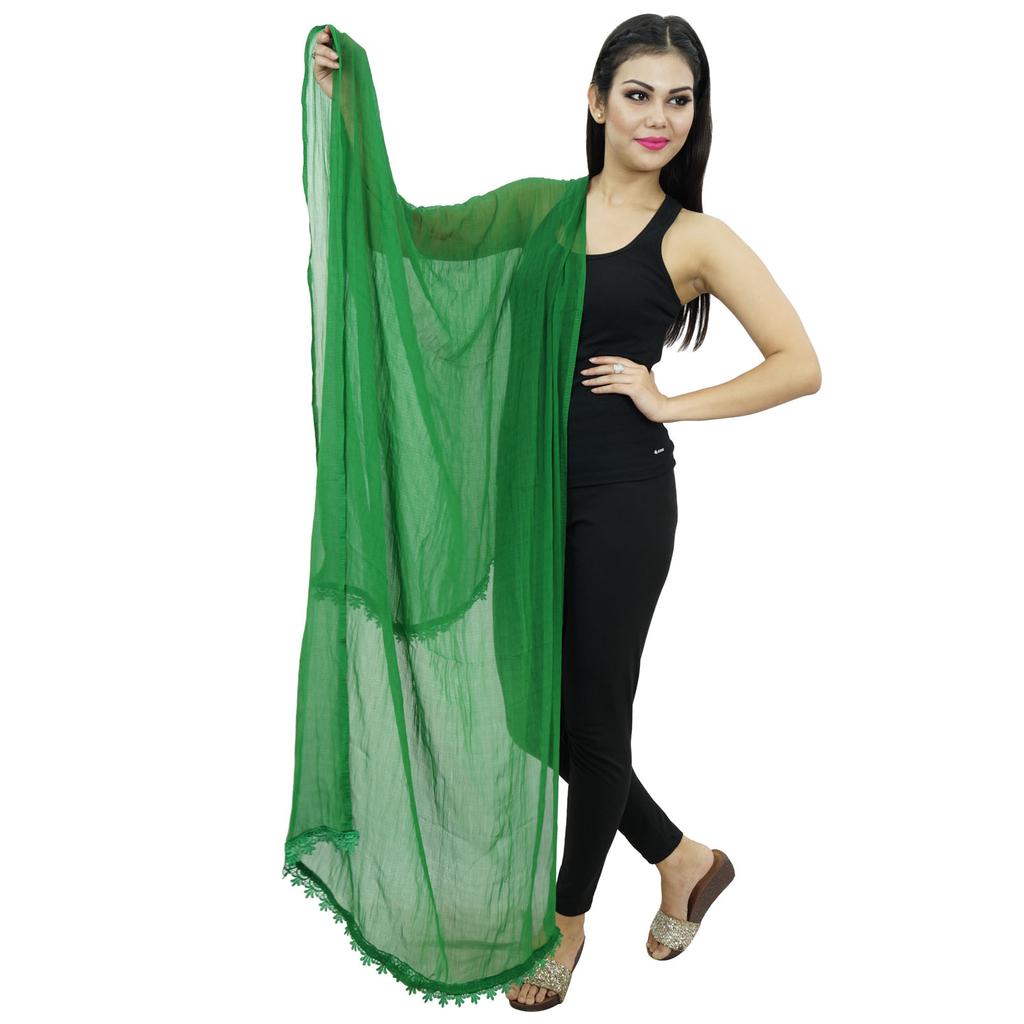 Chiffon Blend Dupatta Long Stole Women Neck Wrap Indian Scarves Chunni Beach