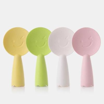 Пластиковая антипригарная ложка для риса с изображением смайлика, лопатка для риса, совок для приготовления пищи, напольный совок для риса, кухонная утварь, столовые приборы