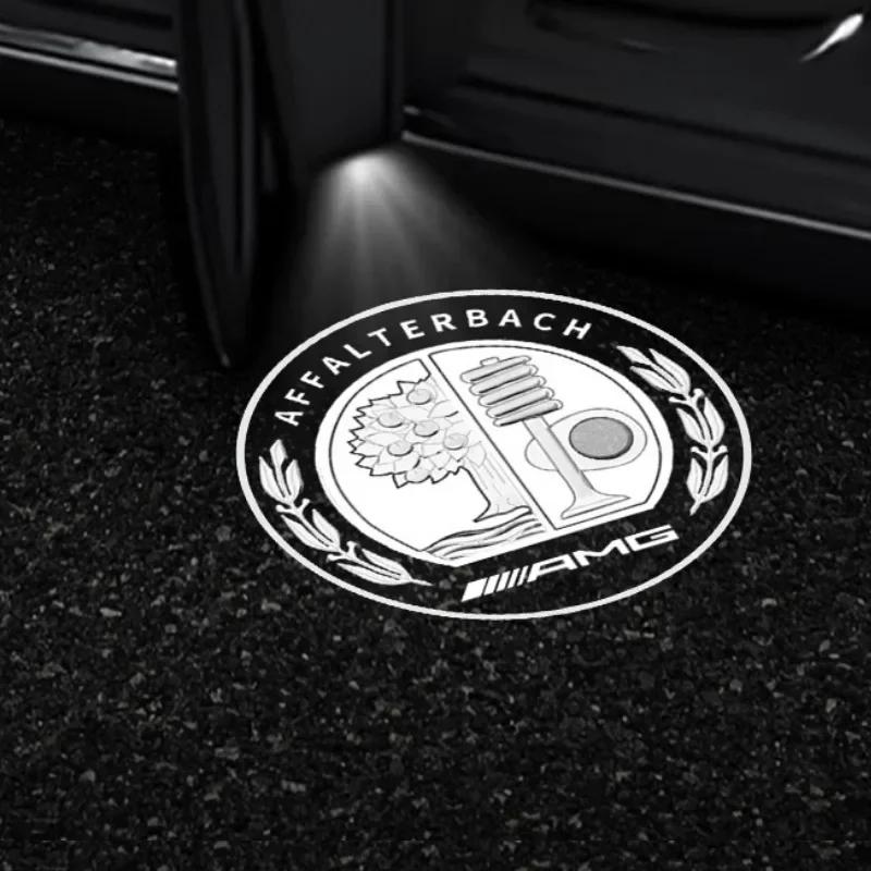 C200 E200 For Mercedes Benz 2PCS/Set Car Door Light Laser Logo Decor Project Ghost Lamp Mercedes Benz A B C M ML GLA GLS E Class