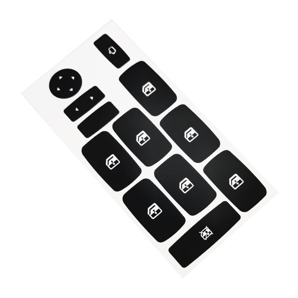 Black Vinyl Material Windows Button Decals Light Penetration Reduction