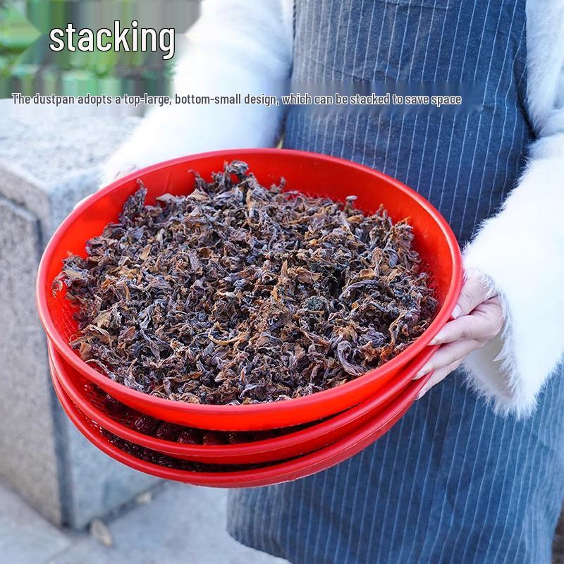 Round Plastic Sieve Basket: Household & Commercial Use for Sifting, Drying Rice, Vegetables - Fine Mesh, Imitation Bamboo Weave