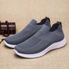 Spring Fly-woven Shoes Men's Comfortable and Breathable Casual Shoes Middle-aged Dad Shoes Mesh One-pedal Lazy Running Shoes