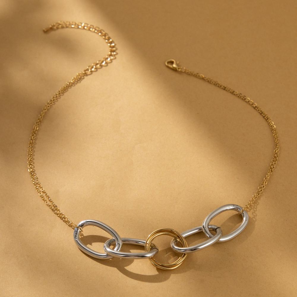 Stylish Geometric Pendant Necklace For Women Elegant Aluminum Chain Jewelry Gift