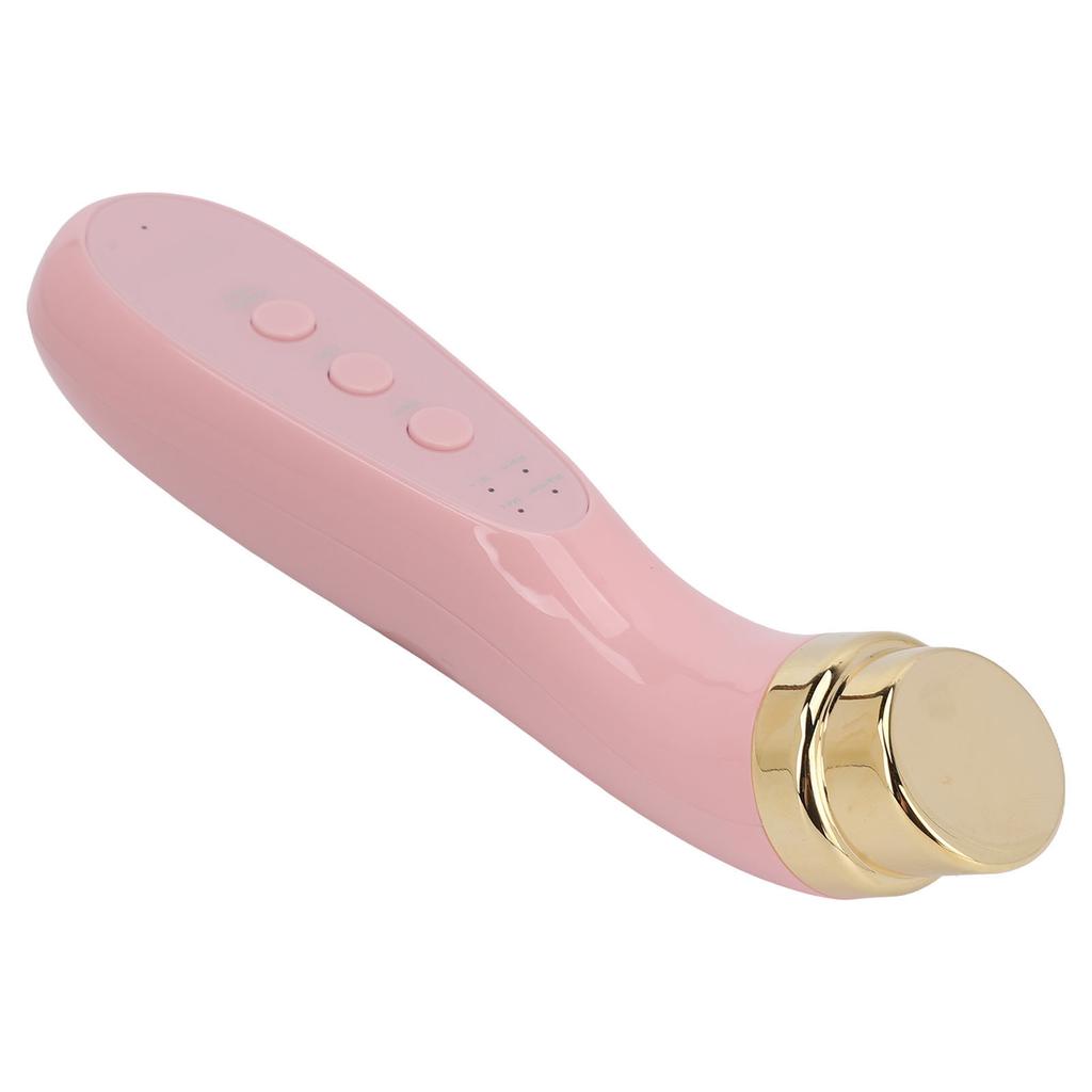 Facial Beauty Massager Hot Compress Vibration EMS Microcurrent Skin Tightening Lifting Machine Pink