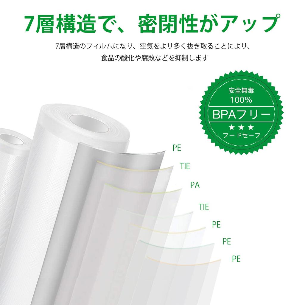 Gokilife Вакуумная упаковка Вакуумная упаковка Безопасный набор пищевых рулонов для вакуумной упаковки Замена вакуума Свободно выделенный антибактериальный морозильник для пищевых продуктов