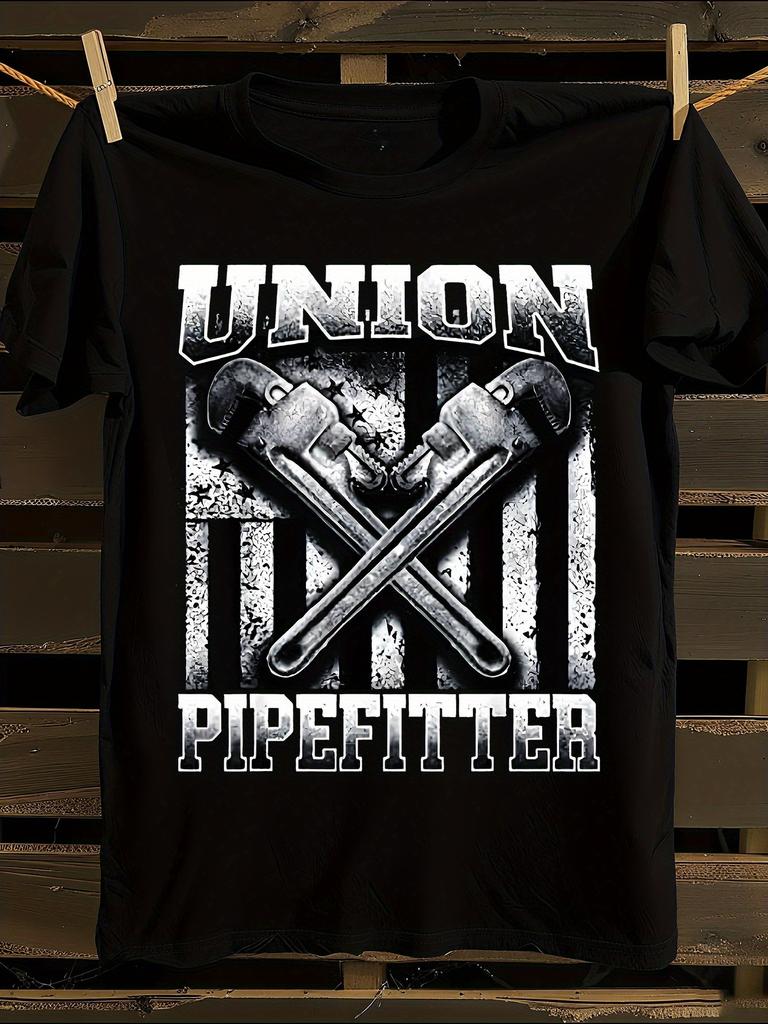 s Union Pipefitter T-Shirt Mens Tshirt Womens Tshirts with Letters Print Short Sleeves T-Shirt Casual Street Tee Shirt Top