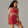 Nessaj Summer Yoga Set Women Fitness Suits Seamless Push Up Bra High Waist Shorts Gym Sportswear