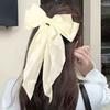 2Pcs Women Faux Satin Bowknot Hair Clip Back Head Hairpin with Spring Metal Clip Ribbon Bow Hair Pin Headwear