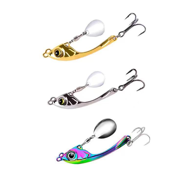 Xuanyue Vib Metal Sequin Bait: Вращающаяся, дальнезабросная, бионическая вибрационная приманка для ловли окуня.