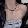 Двухслойное кожаное ожерелье с крестом, винтажное женское колье с крестом в стиле панк, готики, Y2K, ювелирные изделия, подарки