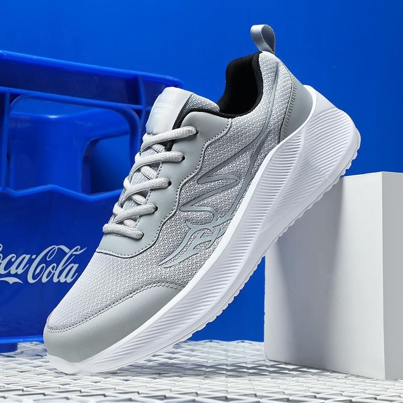 Мужская обувь новая большой размер дышащая нескользящая повседневная обувь универсальная модная спортивная сетчатая обувь для папы кроссовки