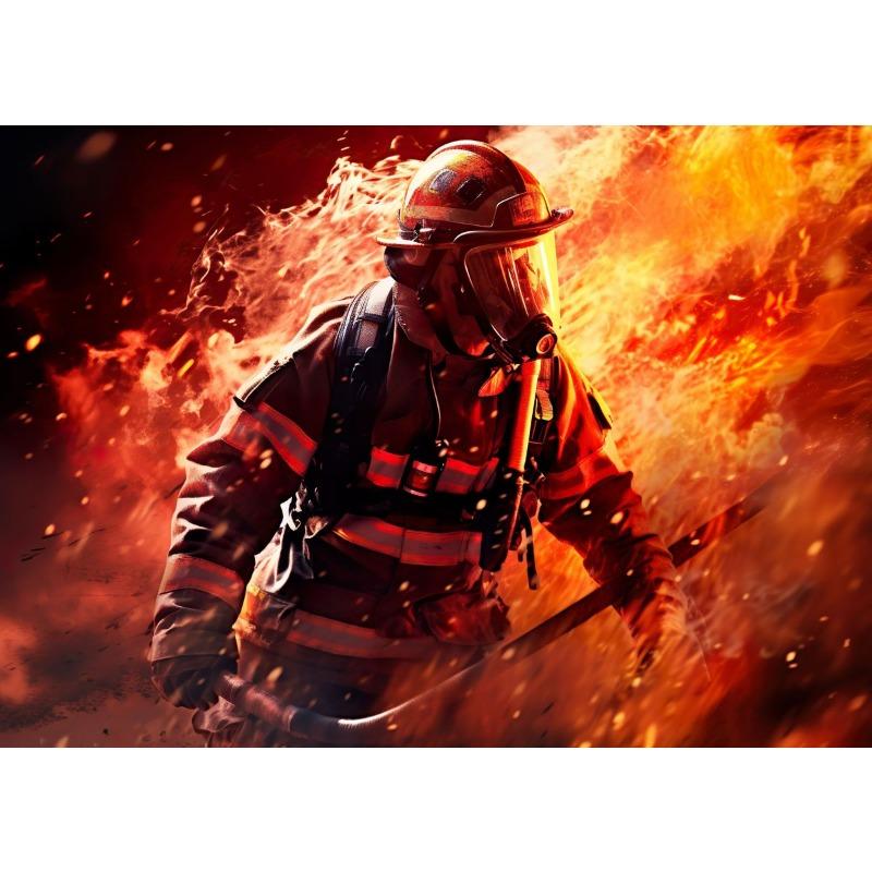 Brave Charge Firefighter Heroes Posters and Prints Canvas Printing Modern Wall Art Picture for Living Room Home Decor Gifts