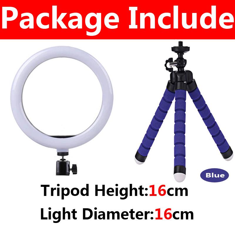 LED Selfie Ring Light Photography Video Light 33cm RingLight with Phone Stand Tripod Fill Light Dimmable Lamp Trepied Streaming