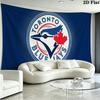 Toronto Blue Jays Logo Wall Tapestry Aesthetic Wall Hanging Printed Fabric Blanket Decorative Tapestries for Bedroom Living Room Home Decor