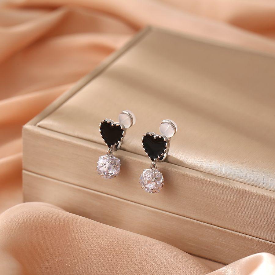 Без пирсинга, клипсы для ушей, циркониевые серьги Love, роскошные новые серьги