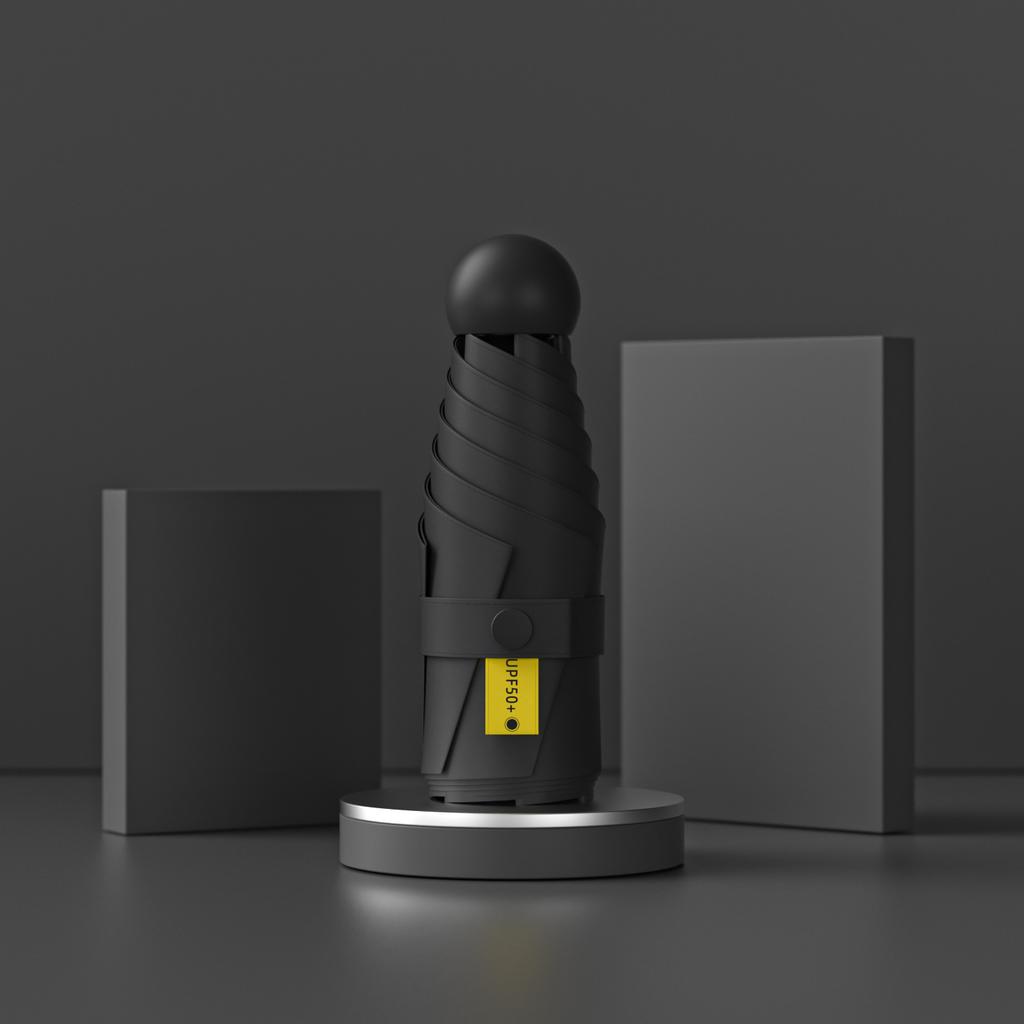 Высококачественный капсульный зонт Женский зонт от непогоды и дождя Ручной цветной клей Солнечный зонт Солнцезащитный УФ-защита Однотонный зонт