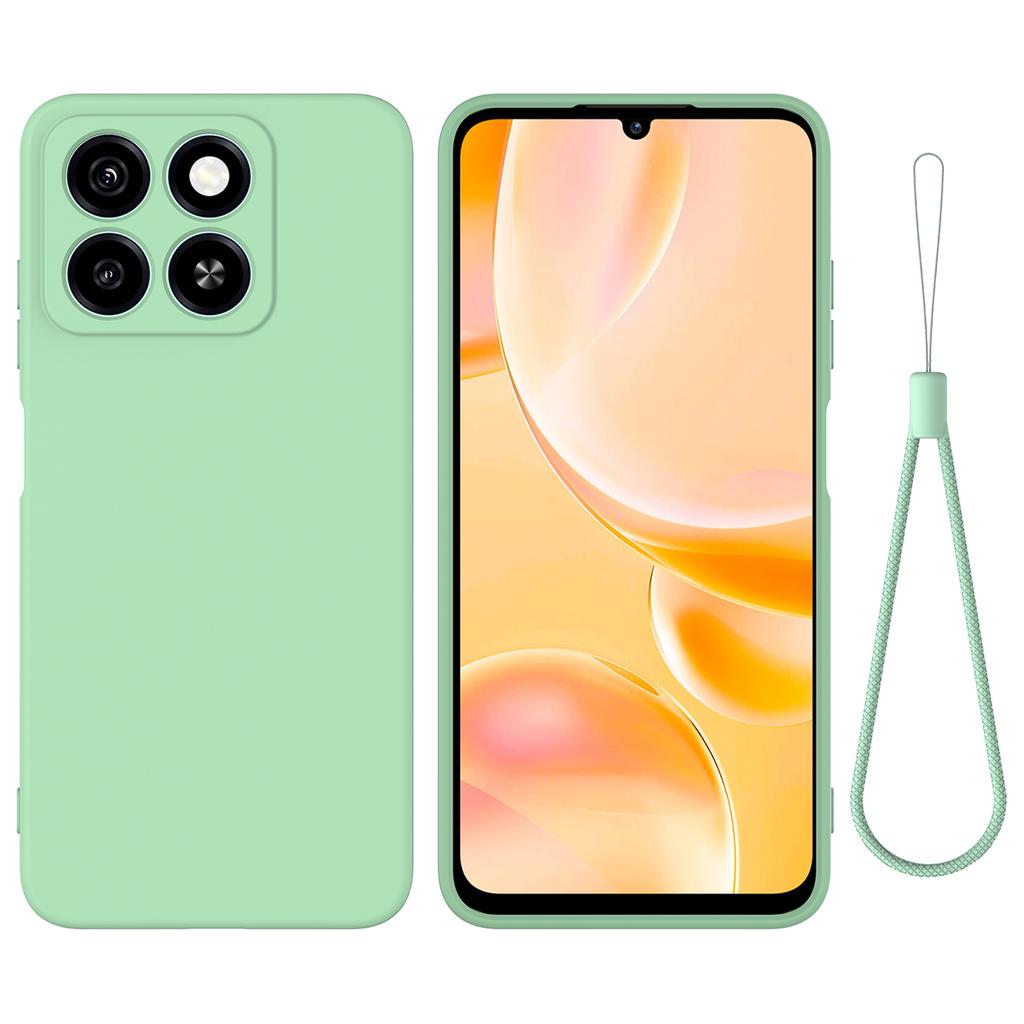 Для ZTE Blade A55/A35 Чехол Жидкий силикон Защита от царапин Чехол для телефона с ремешком на руку